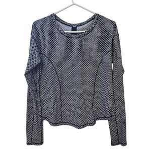 Lululemon On Pace Long Sleeve Top Black White